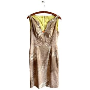 Elie Tahari Neutral Palm Dress